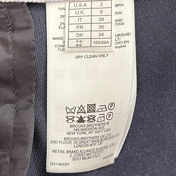 Brooks Brothers Navy Blue Lucia fit linen blend pants size 2 - Picture 7 of 12